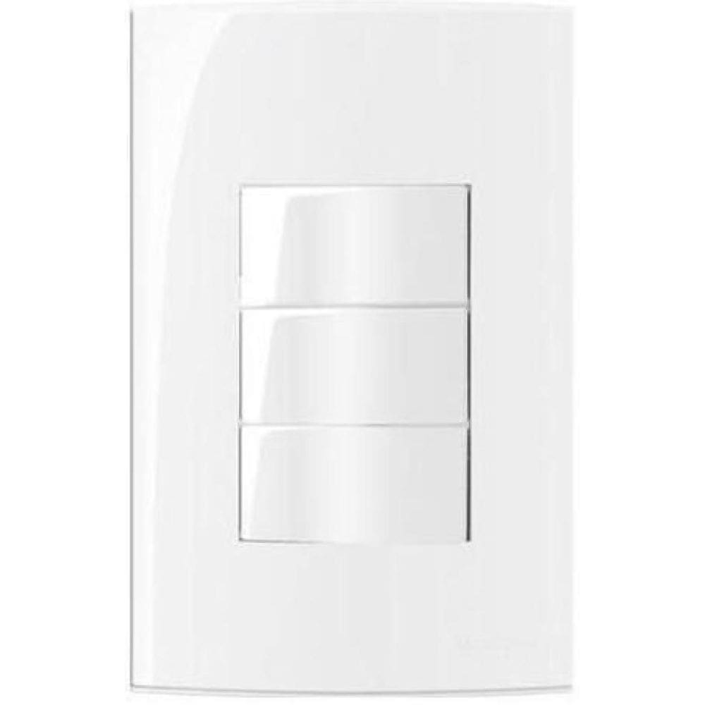 Conjunto 3 Interruptores Simples 10A 250V Sleek Margirius