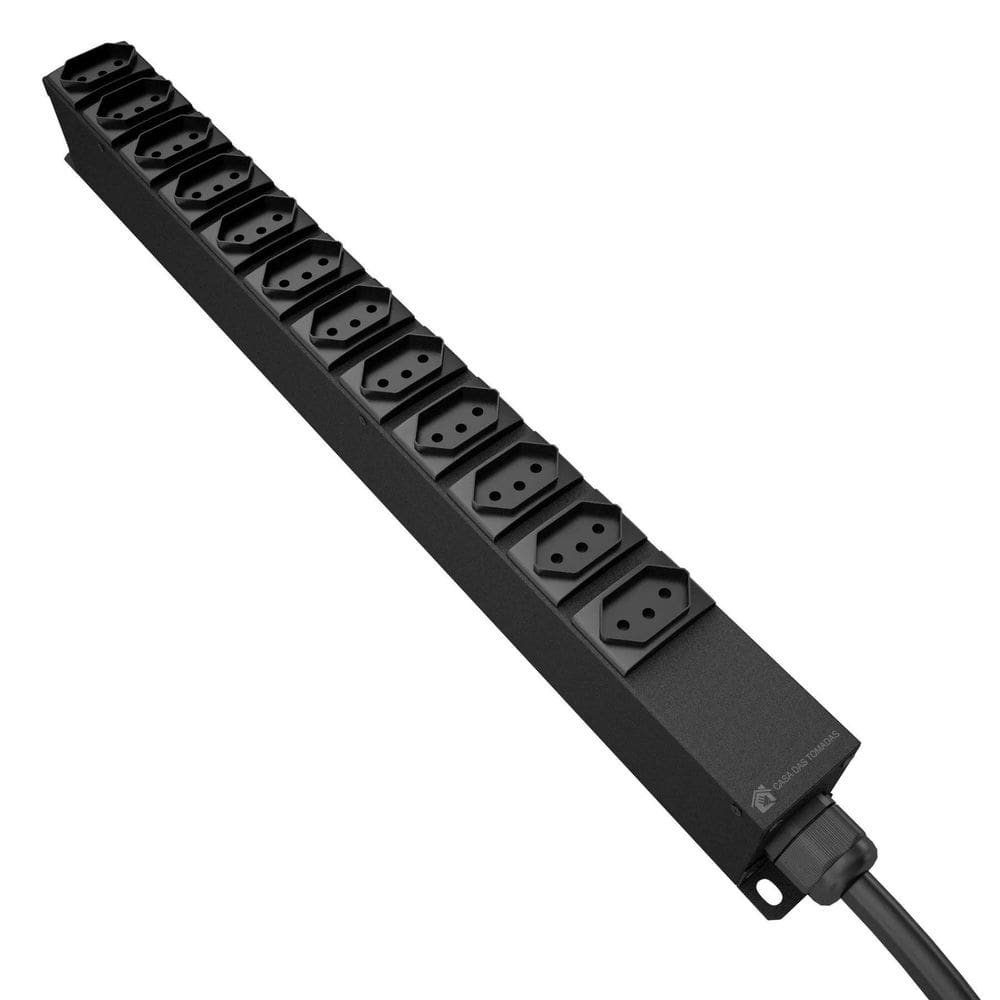 Pdu 20A Com 12 Tomadas Padrão Nbr14136 8X10A E 4X20A