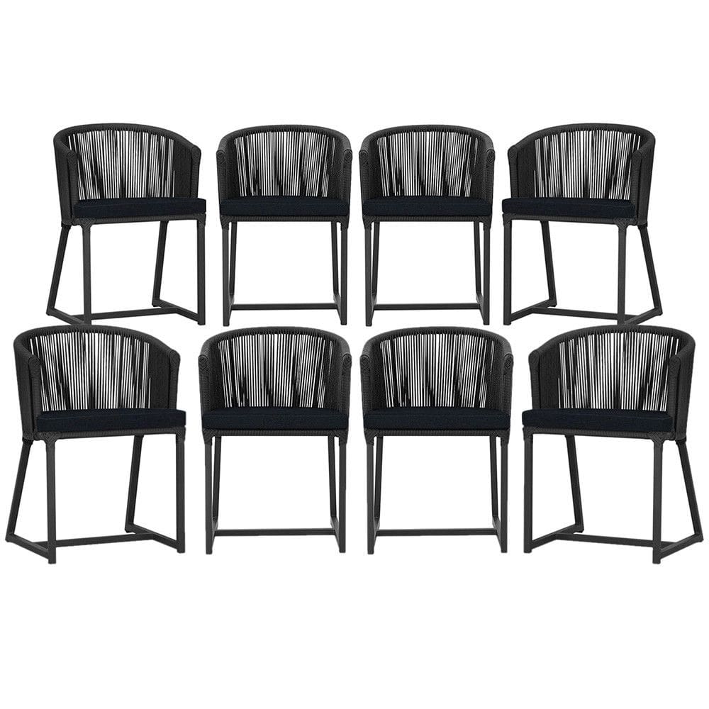 8 Cadeiras de Jantar Área Noronha em Alumínio