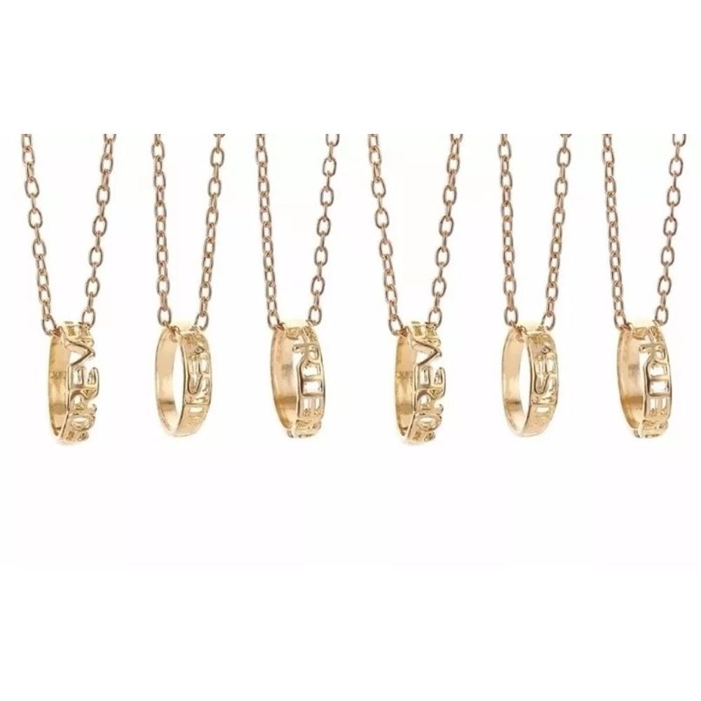 Colares Eternas Amigas Best Friends Folheado A Ouro 18k