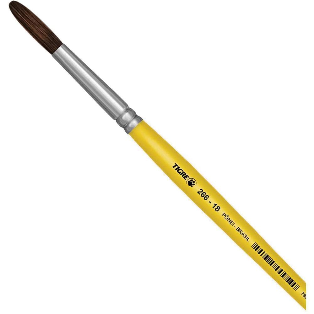 Pincel Escolar Redondo 266 N.18 Amarelo