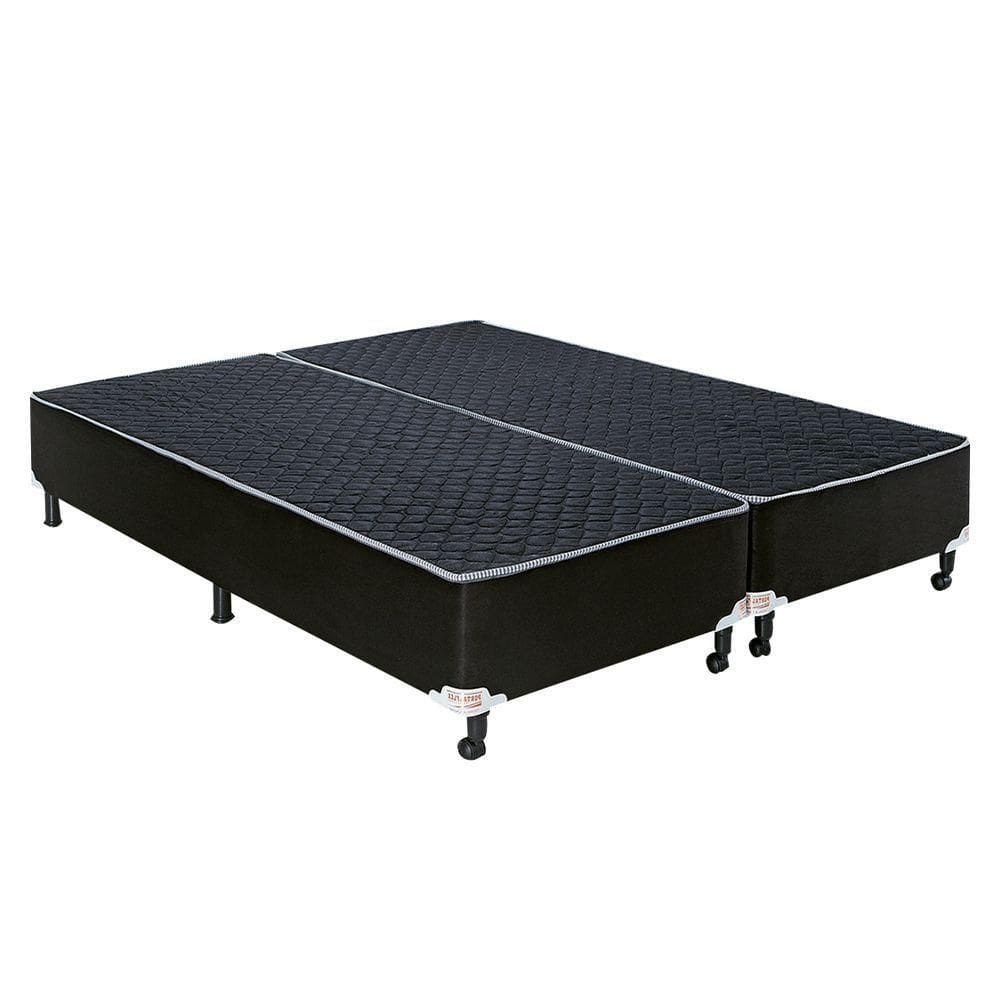 Base Cama Queen 1,98 X 1,58 X 0,42 Suede Preto