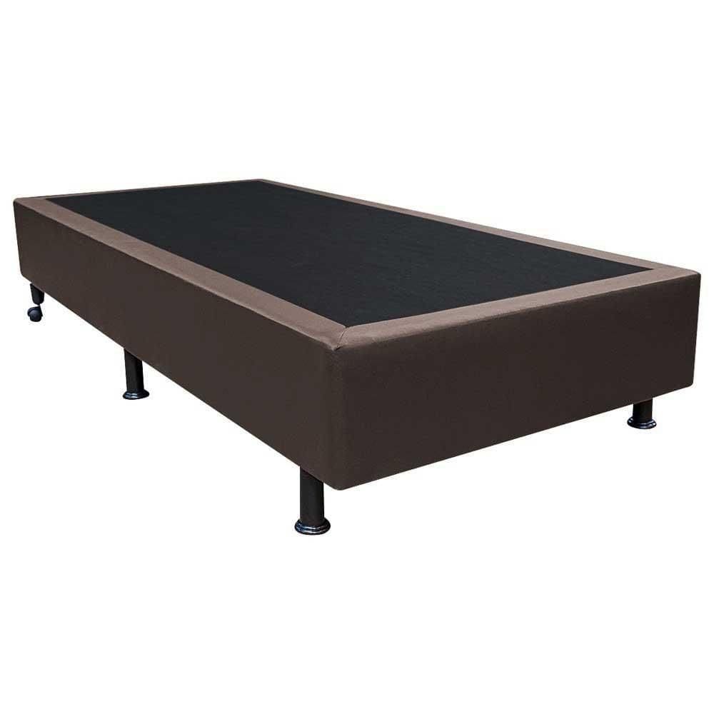 Base Para Cama Solteiro 88x188cm Liz S05 Sintético Marrom - Mpozenato