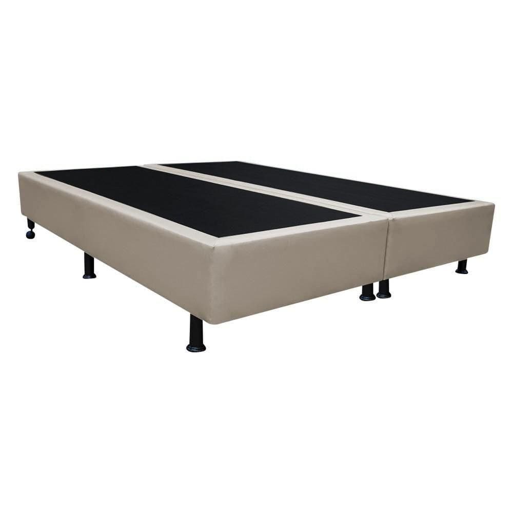 Base Para Cama Casal Queen 158x198cm Bipartido Liz S05 Sintético Bege - Mpozenato