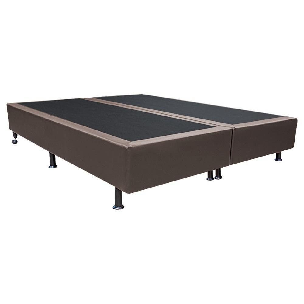 Base Para Cama Casal Queen 158x198cm Bipartido Liz S05 Sintético Marrom - Mpozenato
