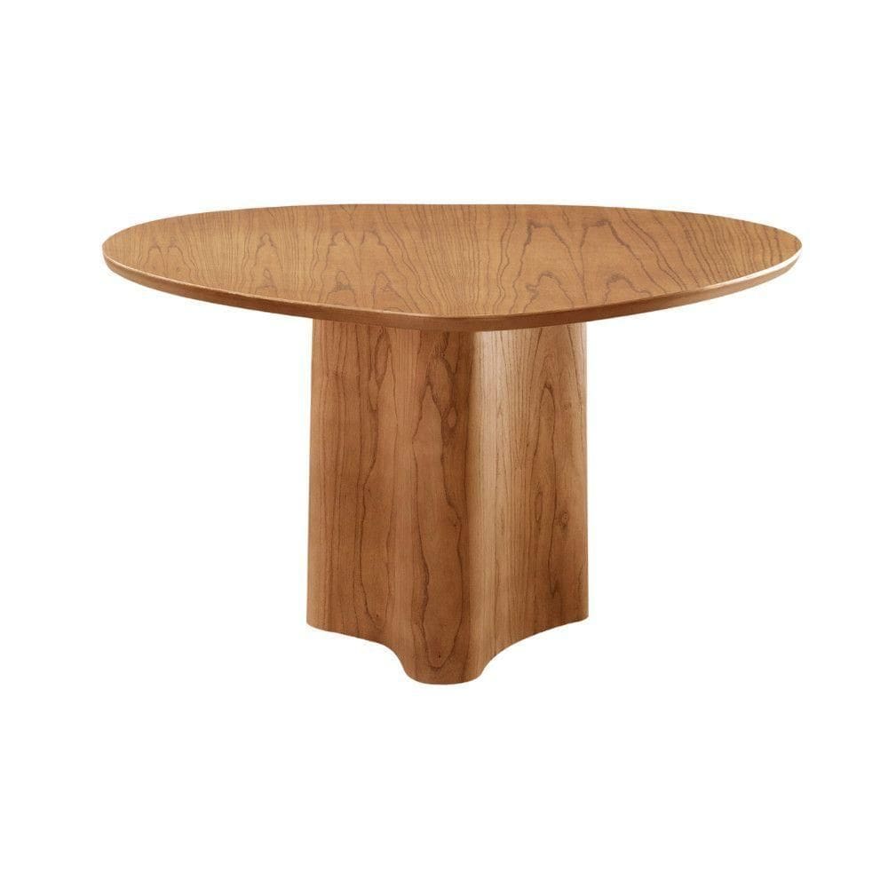 Mesa Selene 135cm Tampo Orgânico Laminado Moderna Mobília Cinamomo Imbuia Nat