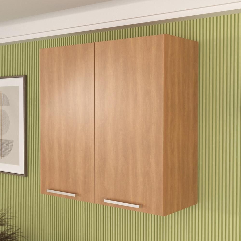 Armário De Cozinha Aéreo Com 2 Portas 80cm Multimóveis Cr20414 Freijó