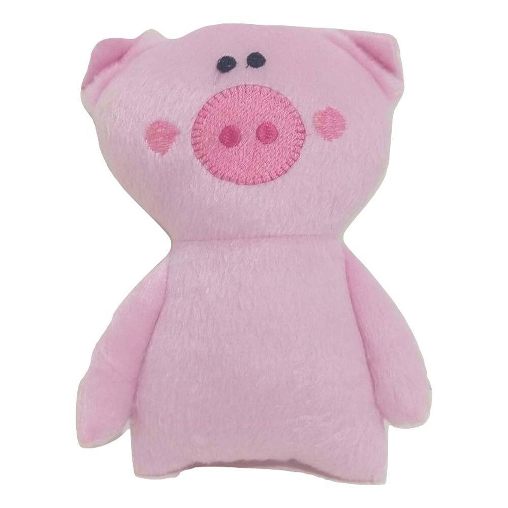 Brinquedo De Pelúcia Para Cães E Gatos Porquinha Rosa