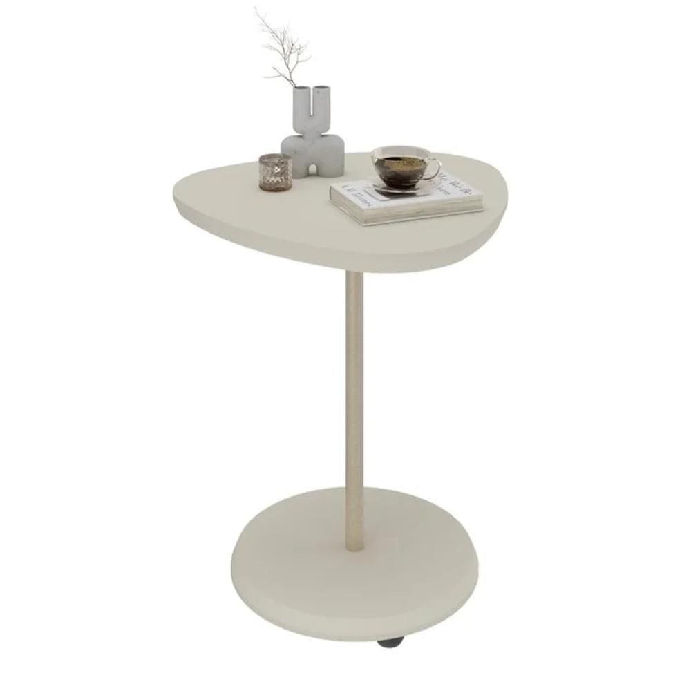 Mesa de Apoio Lateral Bel Off White 45cm