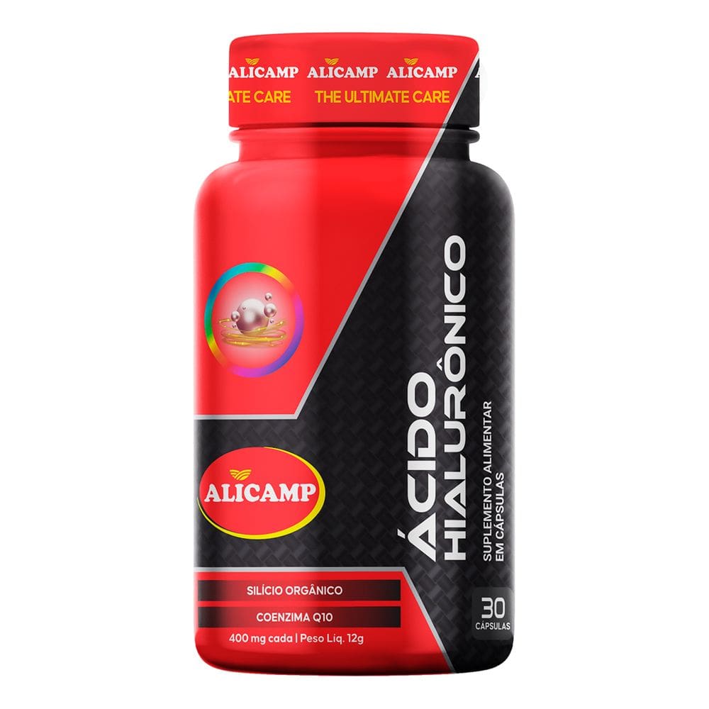 ÁCIDO HIALURÔNICO + Q10 + SILÍCIO ALICAMP 30 capsulas