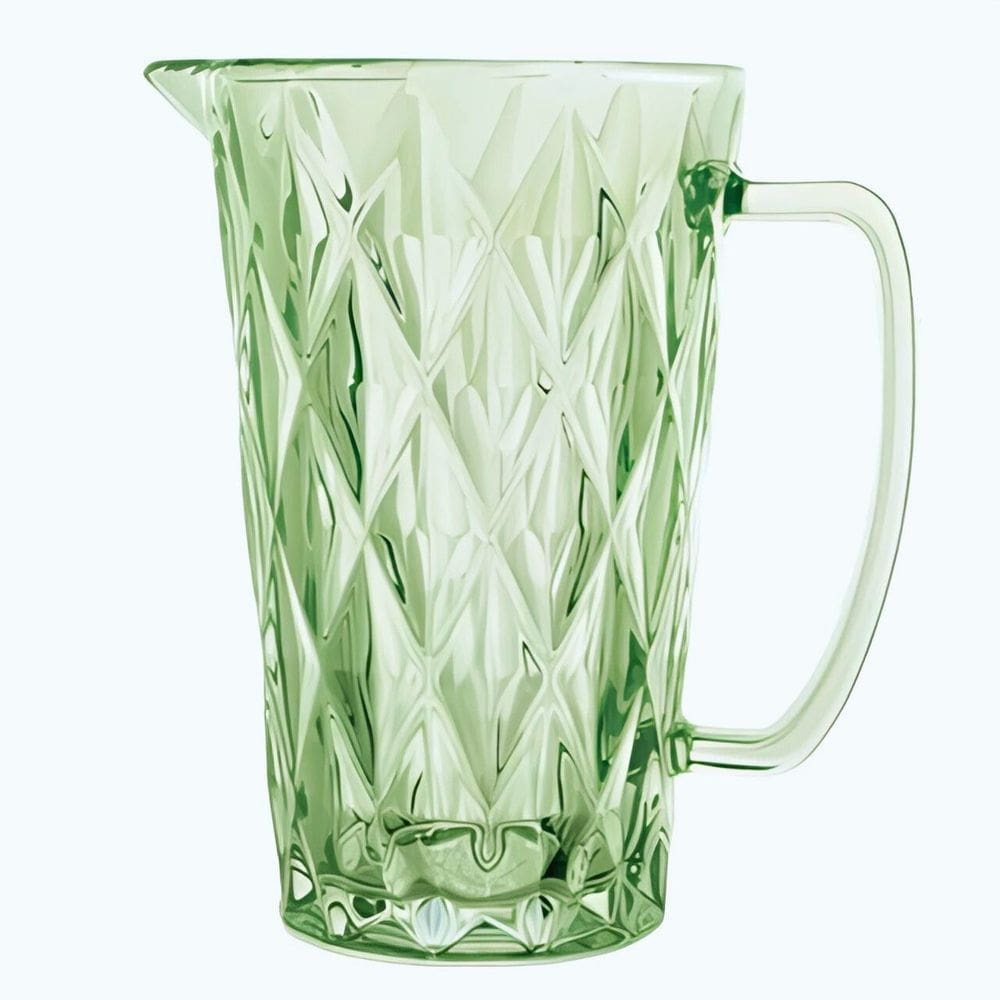 Jarra de Vidro Diamond Verde Água ou Suco 1 Litro