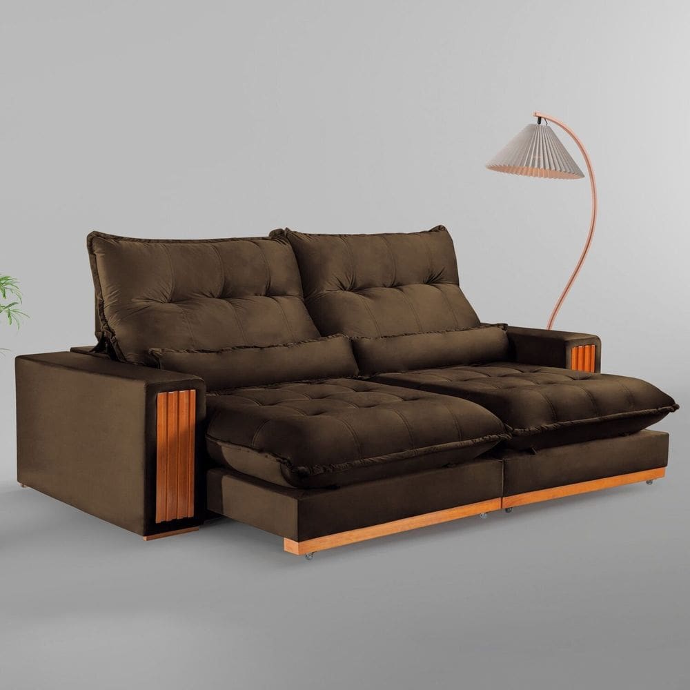 Sofá Retrátil e Reclinável 3 Lugares 250cm Santorini