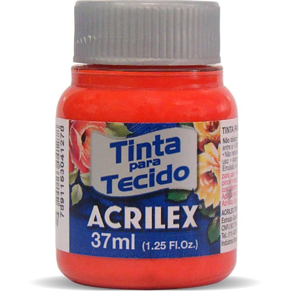 Tinta Tecido Fosca 037Ml Vermelho Fogo
