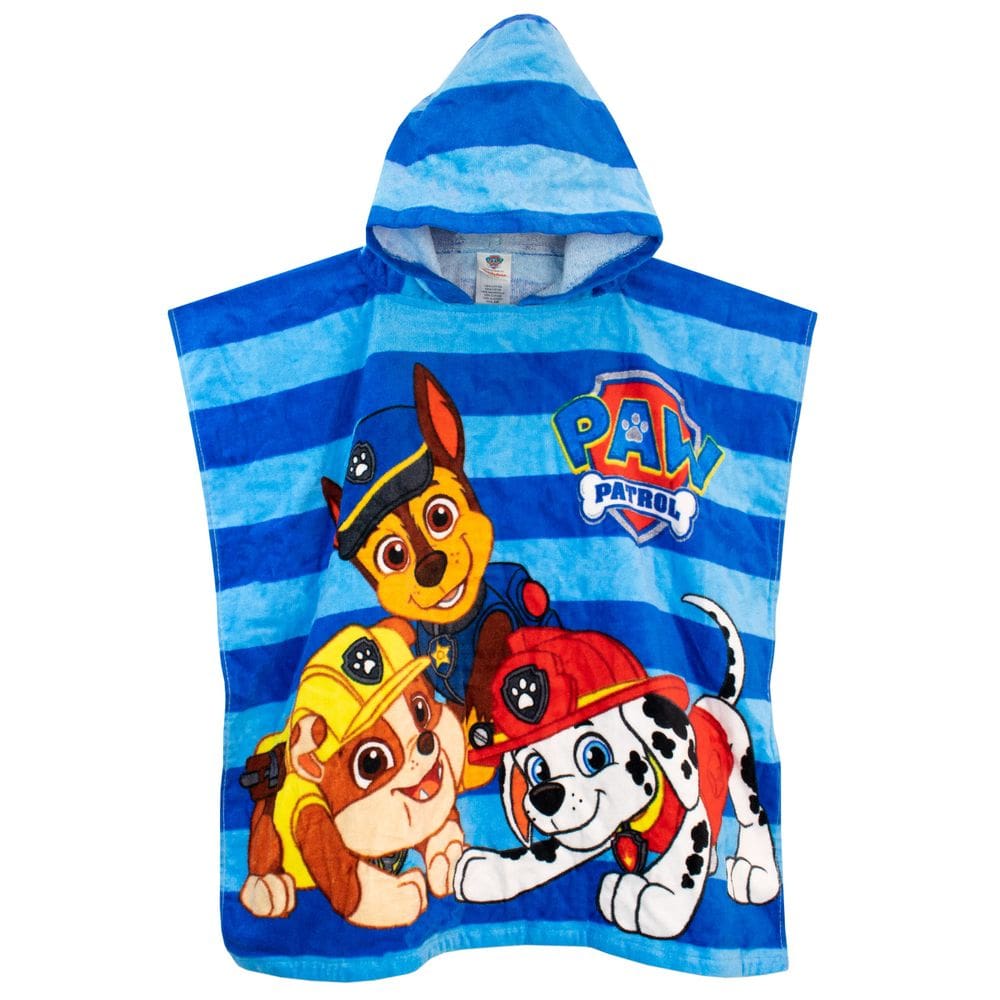 Poncho de toalha com capuz Paw Patrol Boys, tamanho único