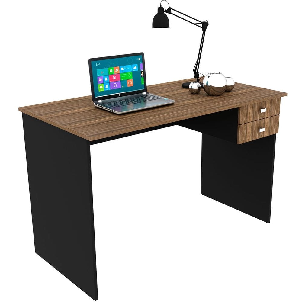 Mesa para Escritório Escrivaninha 2 Gavetas