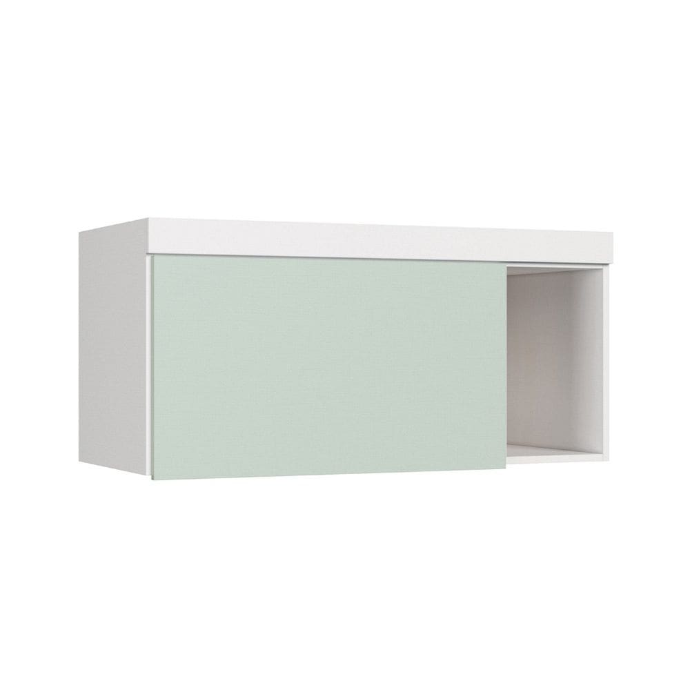 Armário Aéreo Modulado 1 Porta Infinity Branco Line/ Pistache Line
