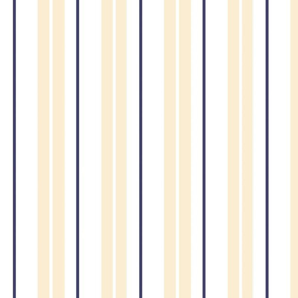 Papel De Parede Listrado Cores Laranja E Azul Adesivo Sala