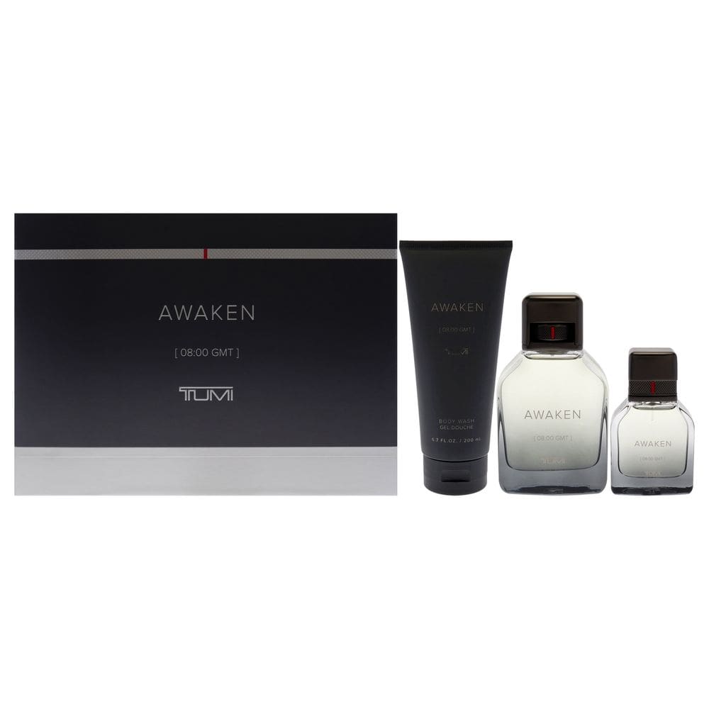 Perfume Tumi Awaken para homens, Eau de Parfum, 100 ml, presente de 3 peças