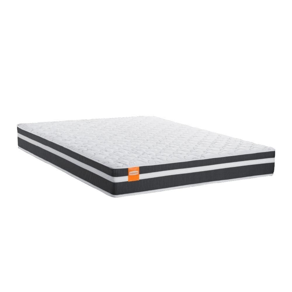 Colchão Casal Molas Qatar 138x188x22cm Branco / Preto - Suporta até 200kg Por Pessoa Preto / Branco