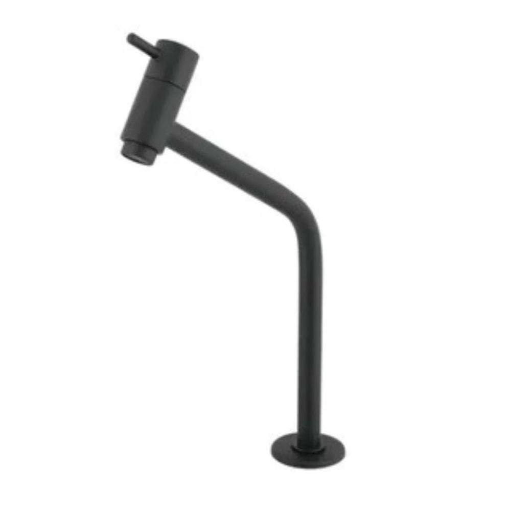 Torneira Para Banheiro Lavatorio 45º Baixa Metal Link 1/4 Volta Preto Fosco