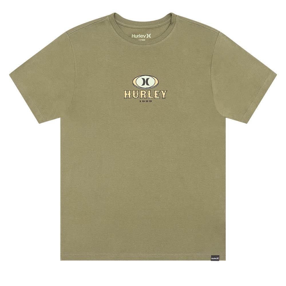 Camiseta Hurley Retro Waves WT25 Masculina Militar