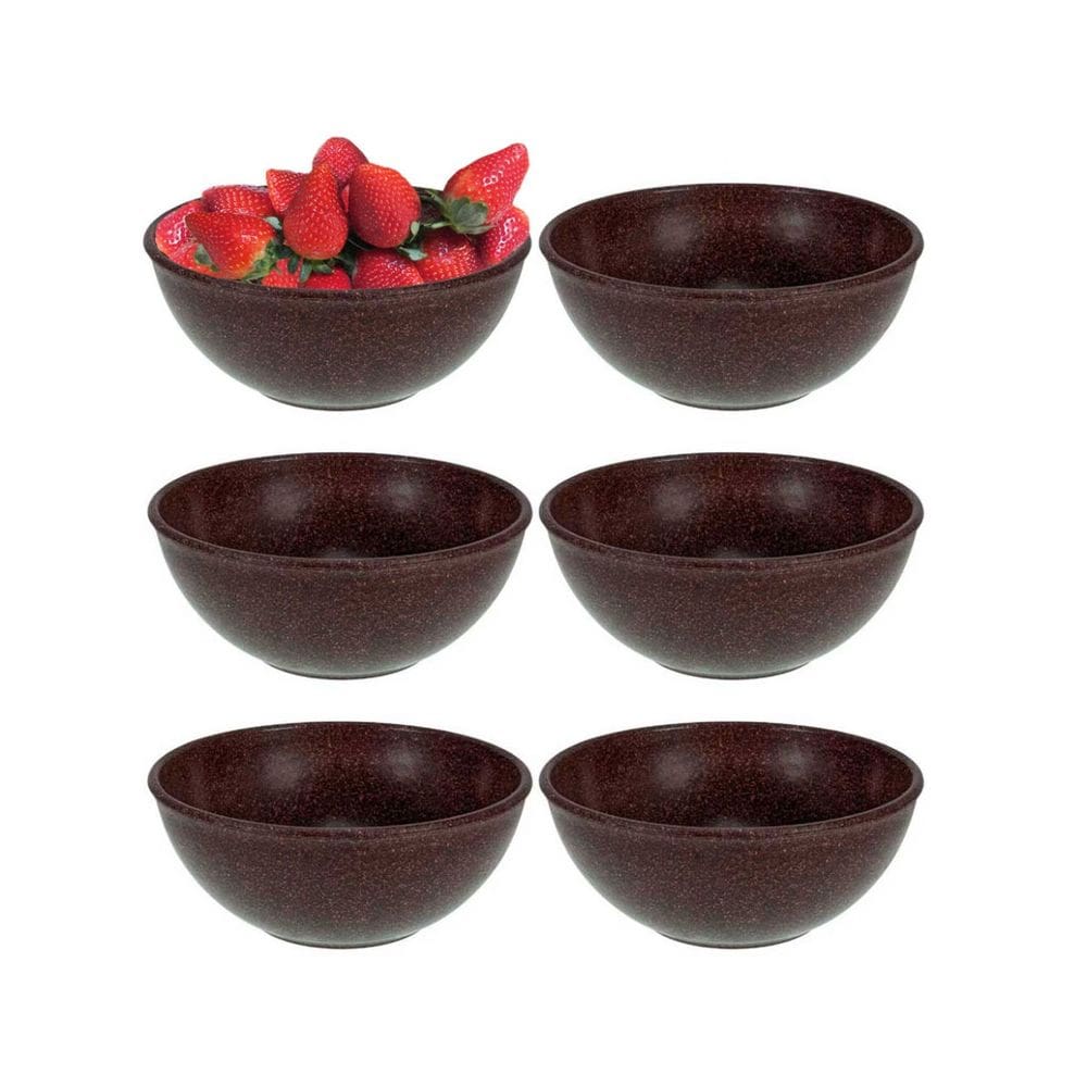 Tigela Bowl Cumbuca 700ml Salada Açai Marrom BPA Free 6un