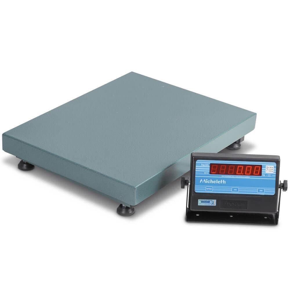 Balança Eletrônica Micheletti MIC200 200kg/50g 40x50cm MIC3 Light Plataforma Aço Carbono S/ Coluna