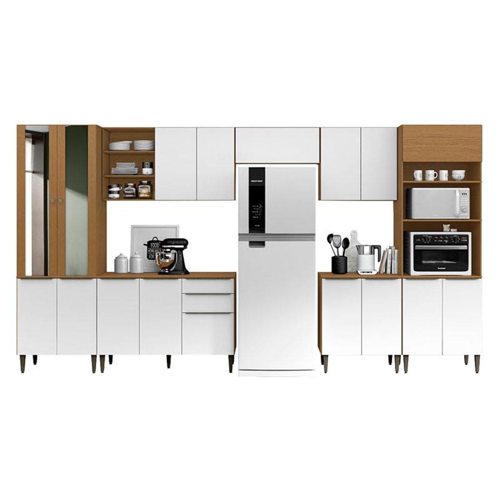 Cozinha Modulada Luana Composição 1 Atacama Branco - Aramóveis