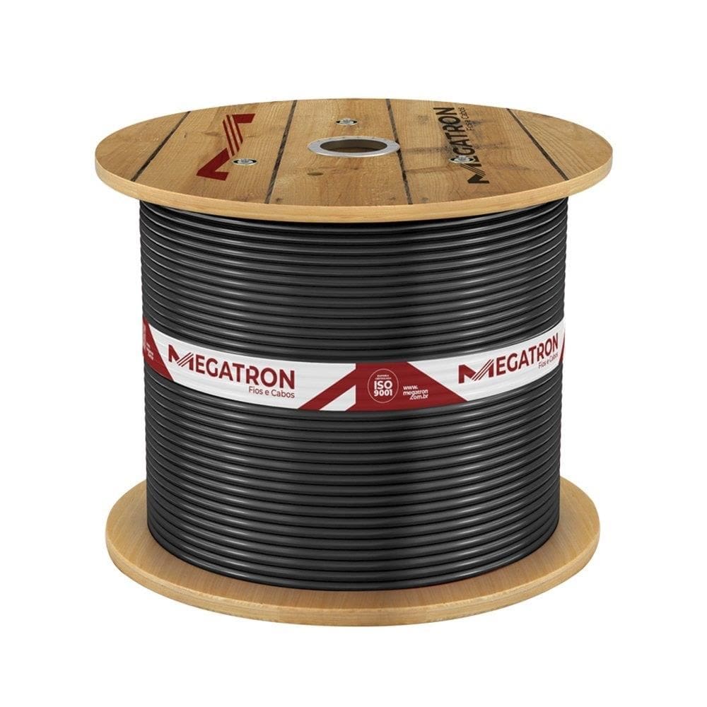 Cabo Flexível Megatron 2,5mm x 1000m Bobina 750V Preto