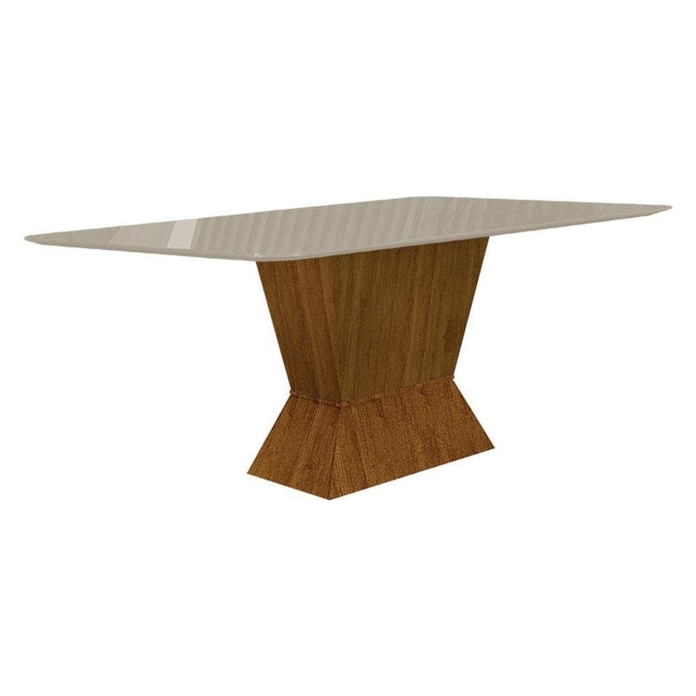Mesa de Jantar Larissa 180x90 Freijó Off White - Leifer Móveis