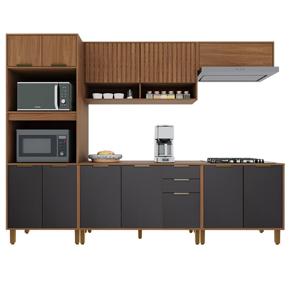 Cozinha Modulada Toronto 5 Peças com Torre Quente 2 Fornos - Indékes