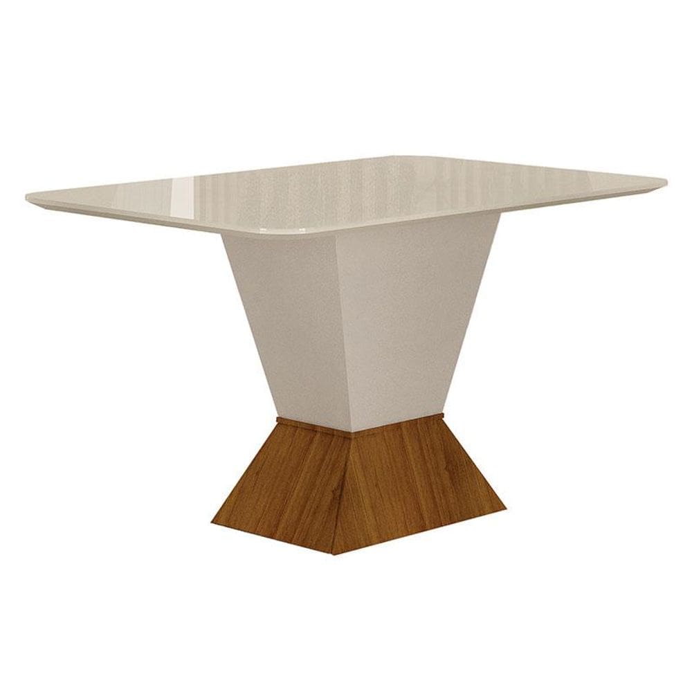 Mesa de Jantar Larissa 120x80 Off White Freijó - Leifer Móveis