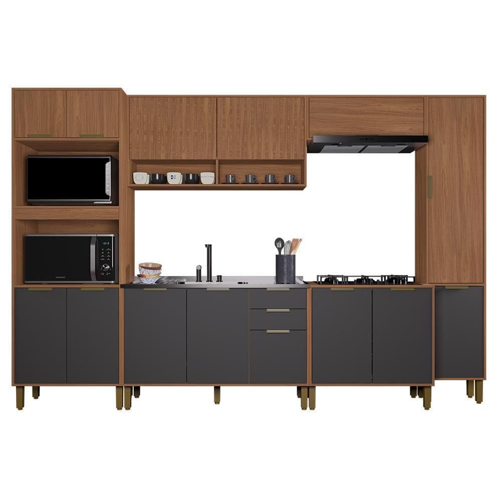 Cozinha Modulada Toronto 6 Peças com Torre Quente 2 Fornos - Indékes