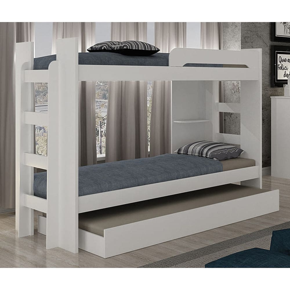 Beliche Infantil com Cama Auxiliar - 125-Neve - Star Móveis
