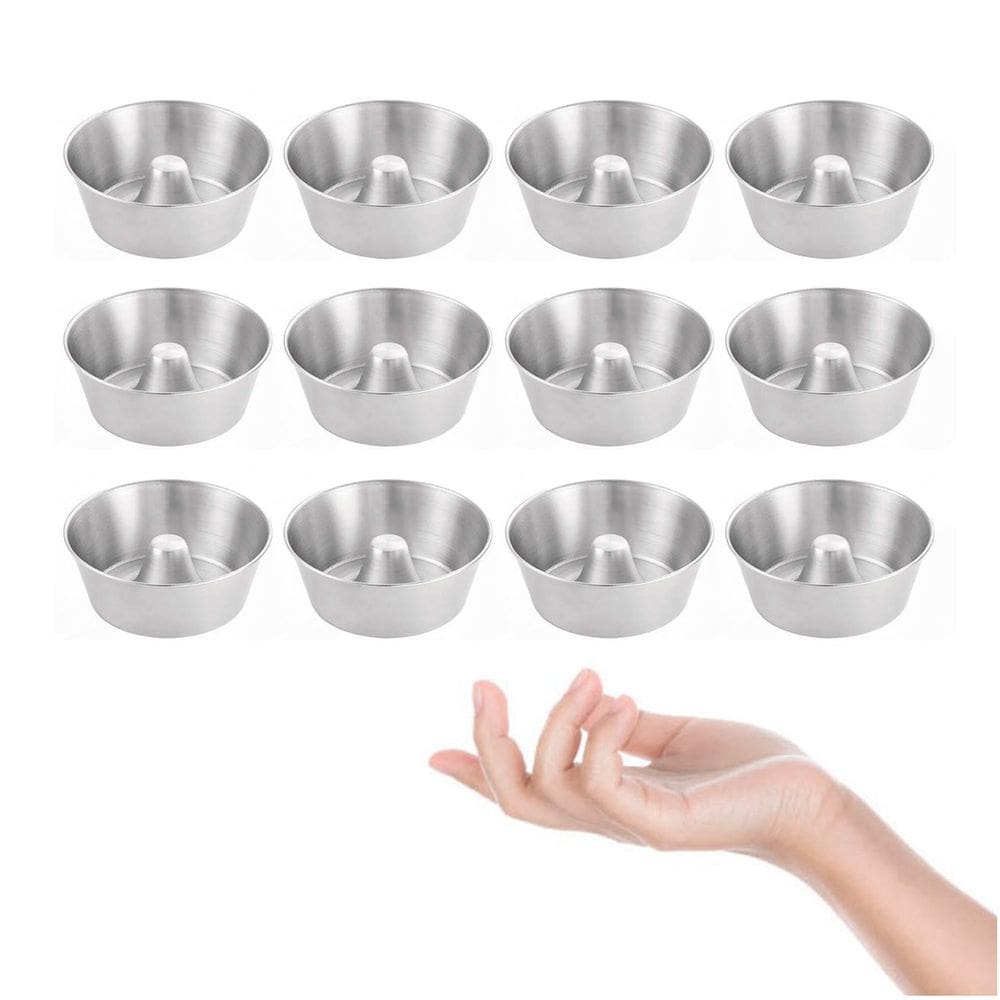 Forma de Pudim Mini Bolo Quindim 7,5cm Tortinha 12un