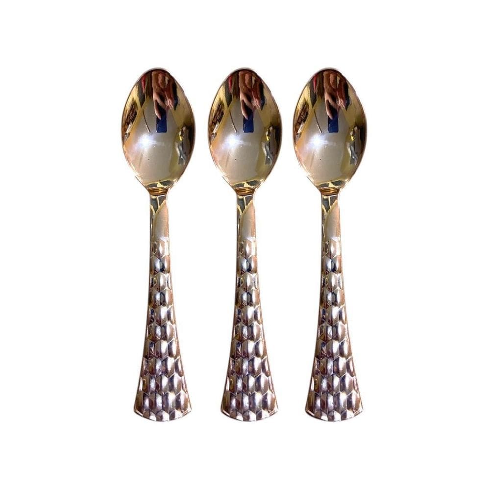Kit 24 Colheres Rose 13,8Cm Descartável Doce Bolo Festas