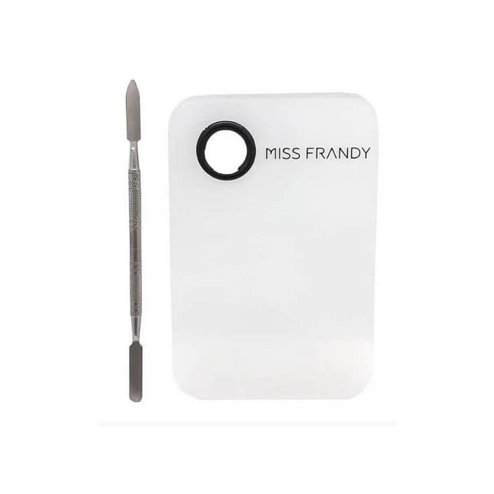Placa E Espatula Em Aço Inox Para Maquiagem - Miss Frandy