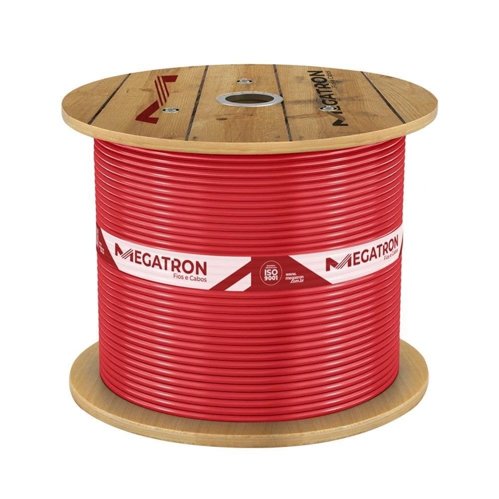 Cabo Flexível Megatron 6MMx500M Bobina 750V Vermelho