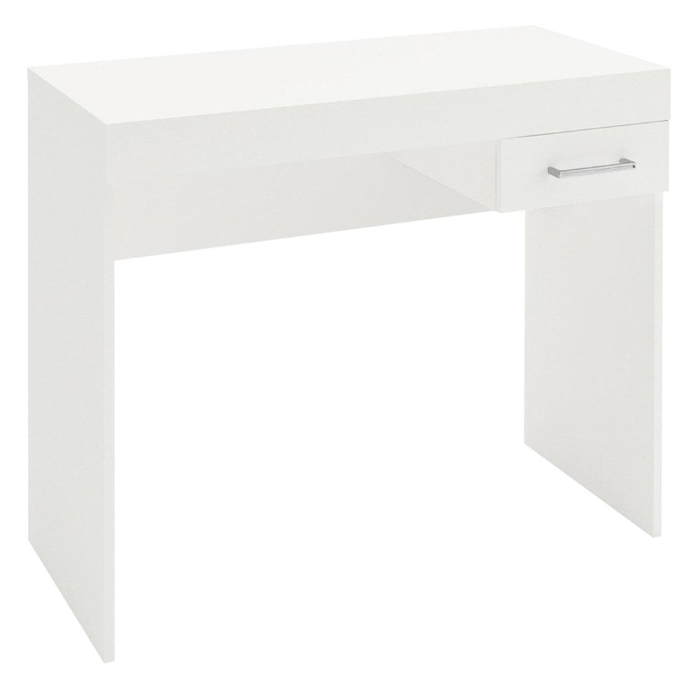 Mesa Escrivaninha 1 Gaveta 91 cm Branco ARLY