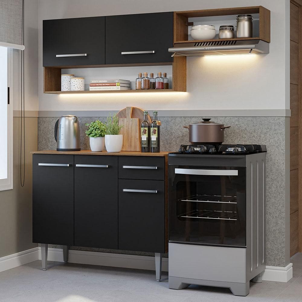 Armário de Cozinha Compacta 165cm Emilly Madesa 07