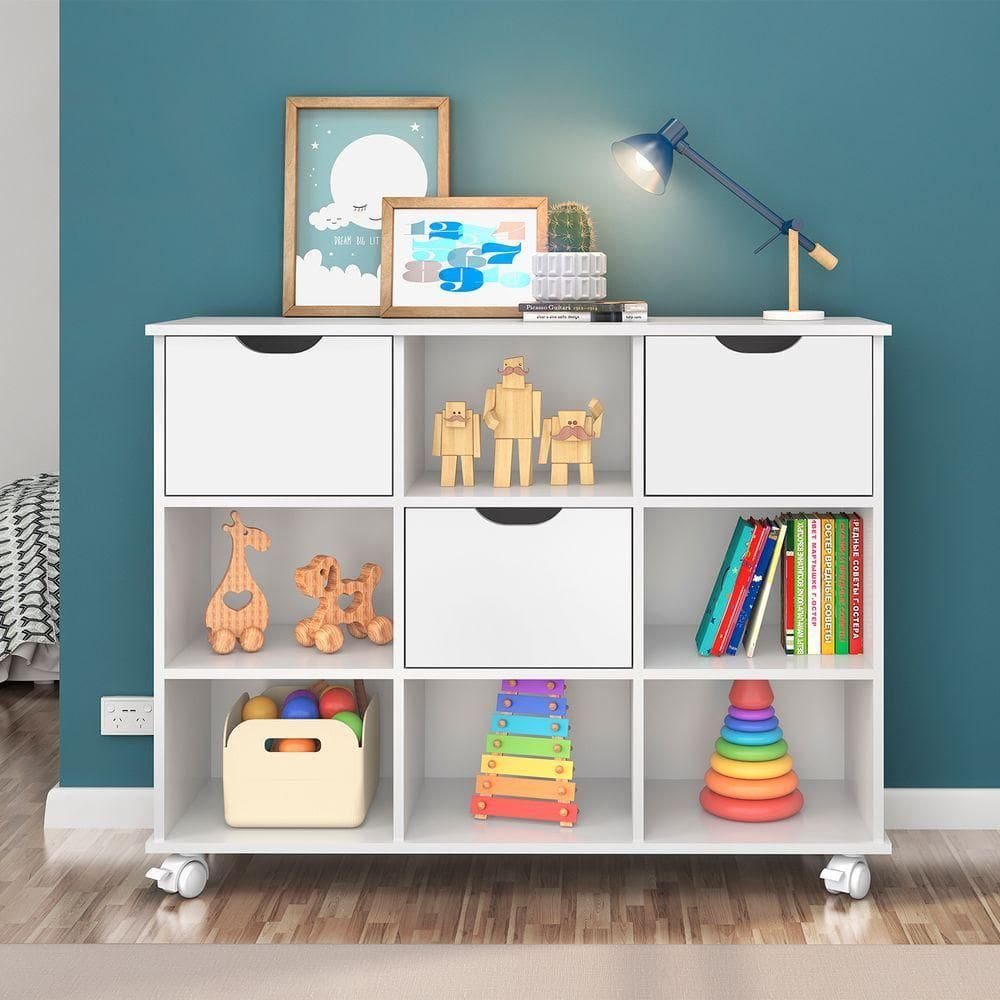 Nicho Organizador Branco 3 Gavetas Com Rodízios Dritex gavetas Brancas