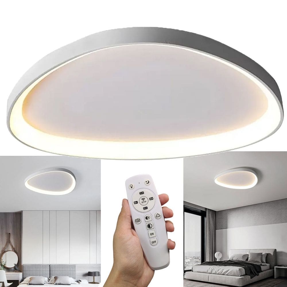 Luminaria Paflon Sobrepor Led 3 Tons Ajustavel Controle Remoto Luz Teto