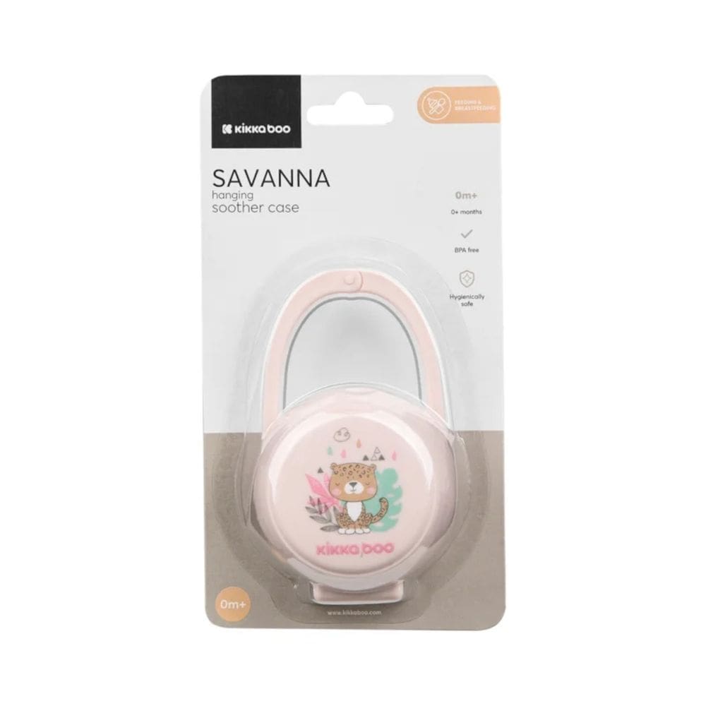 Porta Chupeta Savanna Pink - Kikkaboo