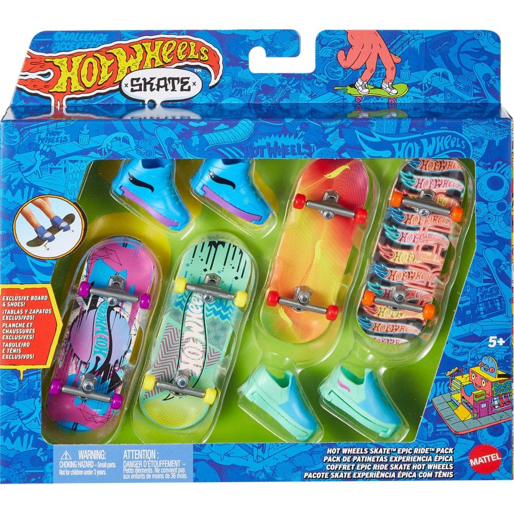 Skate Hot Wheels Skate Tony Hawk Fingerboard com tênis de skate