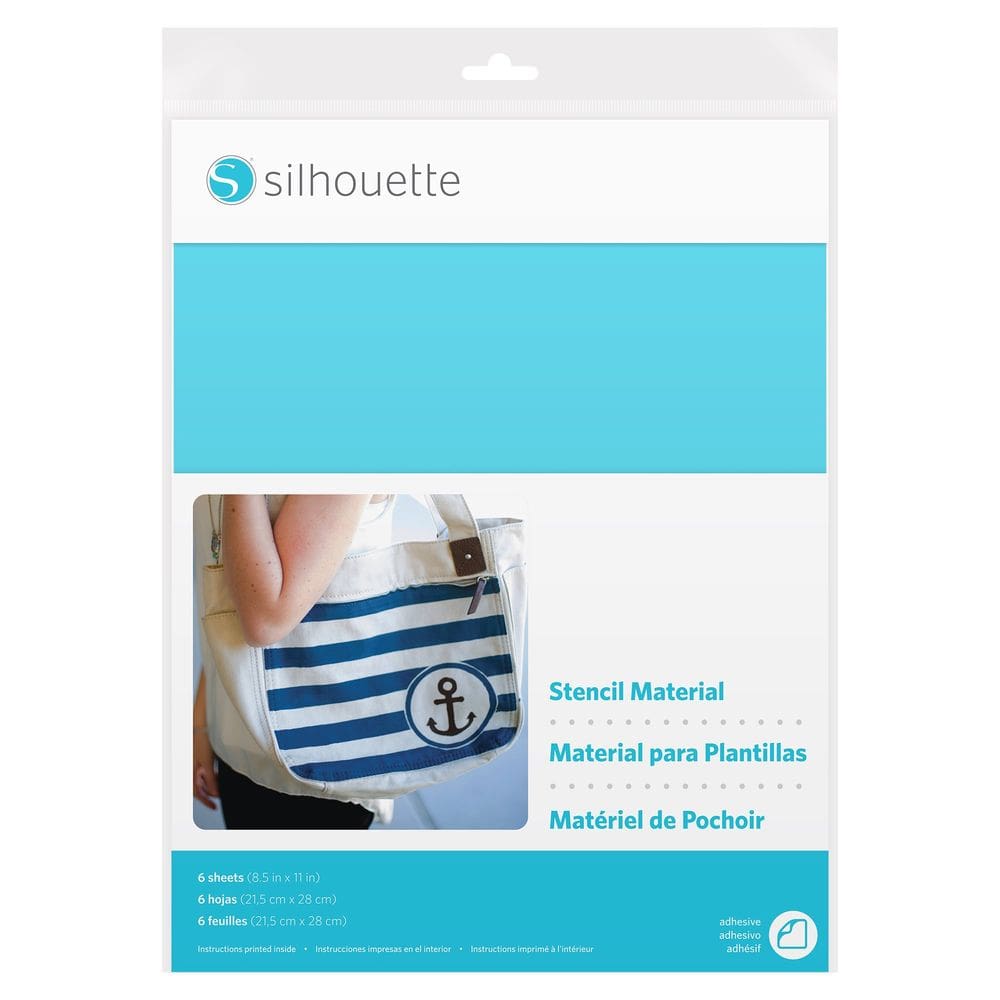 Folhas de material de estêncil Silhouette Adhesive 6 folhas A4