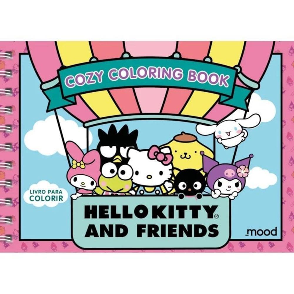 Livro Cozy Coloring Book - Hello Kitty And Friends - Ed Mood