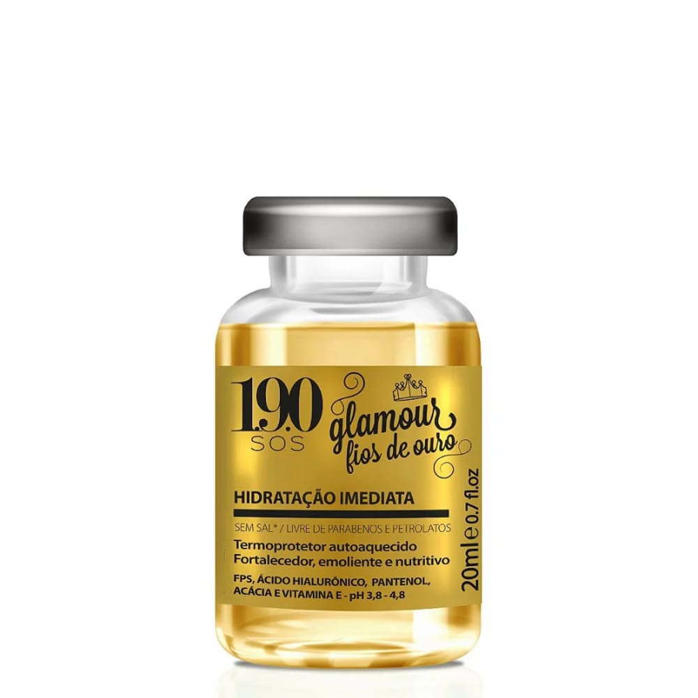 Fluido de Hidratação Glamour fios de ouro 20ml - 190 Terapia Capilar