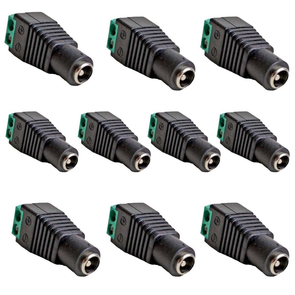 Kit Cftv Conector Bnc P4 Femea Com Borne Com 10 Und