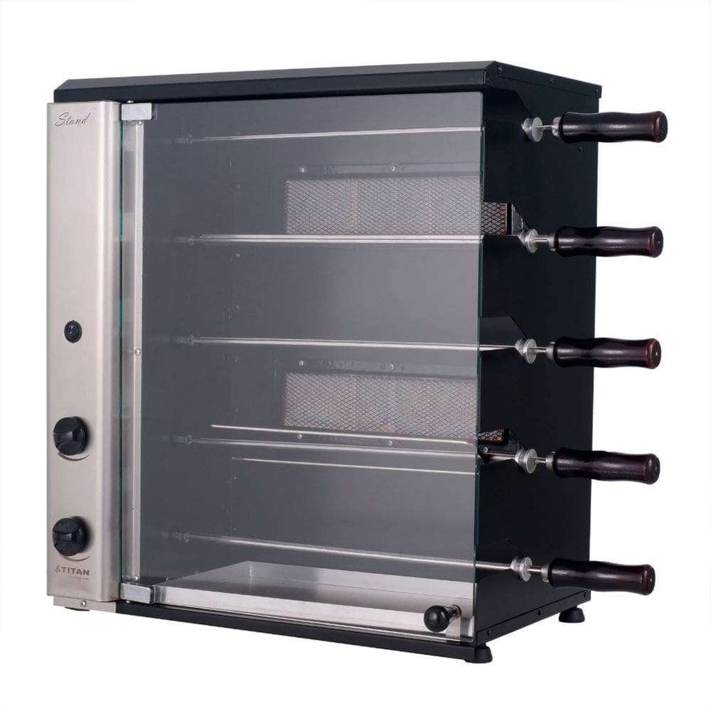 Churrasqueira a Gás de Bancada Vertical 5 Espetos GN 220v Stand Titan