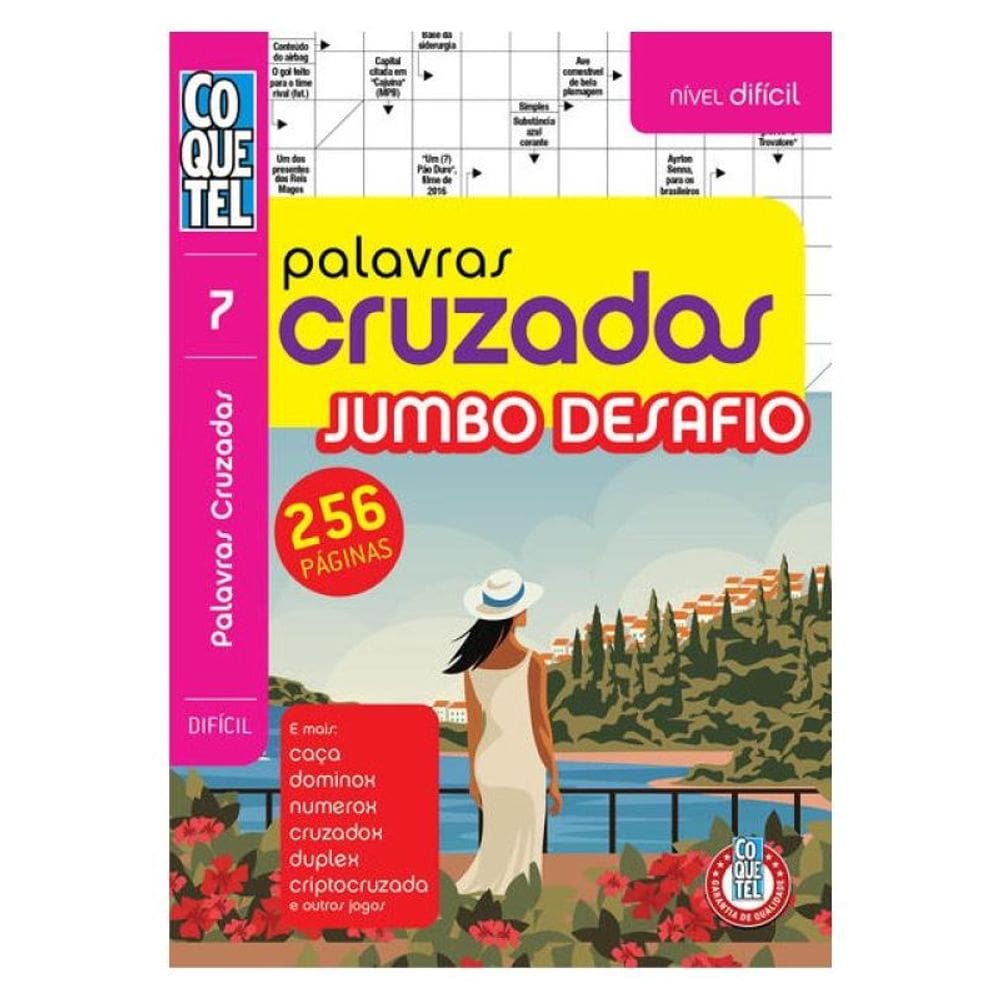 Livro Coquetel Palavras-Cruzadas Jumbo Desafio 7